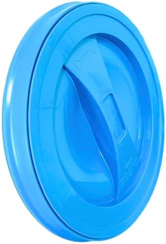 House Naturals 2 Gallon White Bucket with Screw on Lid - Pack of 3 Made in USA contrainers (White Buckets with Aqua Lids)