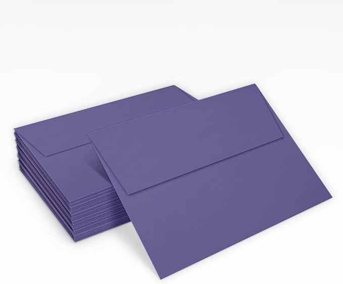 LUXPaper A7 Invitation Envelopes | Peel & Press | 5 1/4" x 7 1/4" | Wisteria Purple | 80lb. Text | 1,000 Qty