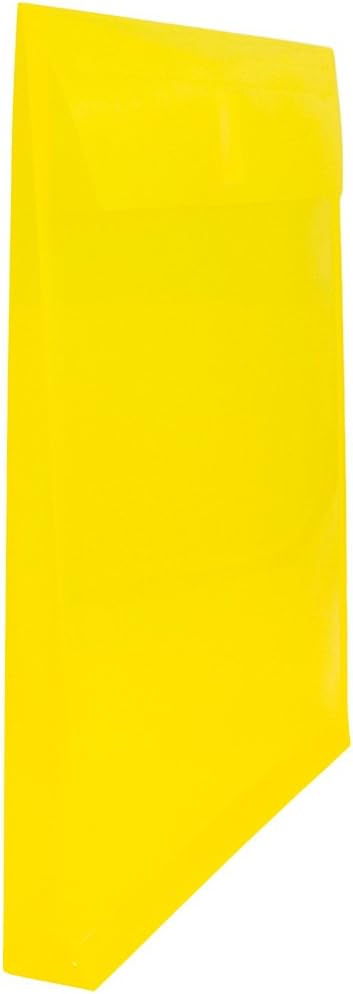 JAM Paper Plastic Expansion Envelopes with Hook & Loop Closure - Letter Open End - 9 3/4" x 11 3/4" - Yellow - 12/Pack