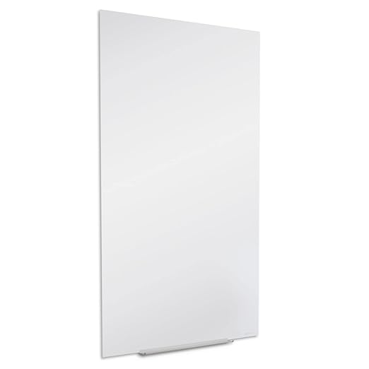 Quartet Glass Whiteboard, Magnetic Dry Erase Board, Wall Mounted Whiteboard for Office, School and Home, 28"W x 50"H, White (Q012850IMW)