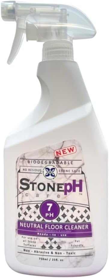 Neutral Floor Cleaner Kitchen & Home Cleaning Surfaces: Safe, Orange, Spray, Marble, Granite, Quartz, Travertine, Non Abrasive & Non Toxic, Biodegradable (Lavender)