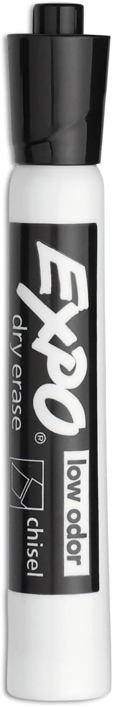 EXPO Dry Erase Markers Chisel Tip Black Low-Odor Perfect for Whiteboards Non-Porous Surfaces & Home Offices (Pack of 1 36 Count Total)