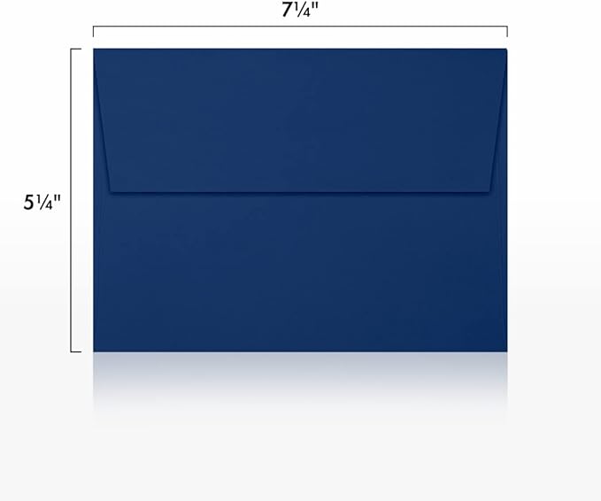 LUXPaper A7 Invitation Envelopes | Peel & Press | 5 1/4" x 7 1/4" | Navy Blue | 80lb. Text | 50 Qty