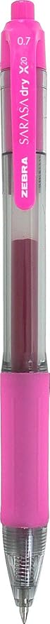 Zebra Pen Sarasa Dry X20 Retractable Gel Pens, 0.7mm Medium Point, Assorted Ink Colors with Rapid Dry Ink Technology, Ideal for Office Supplies and School Supplies, 10-Pack (46881)