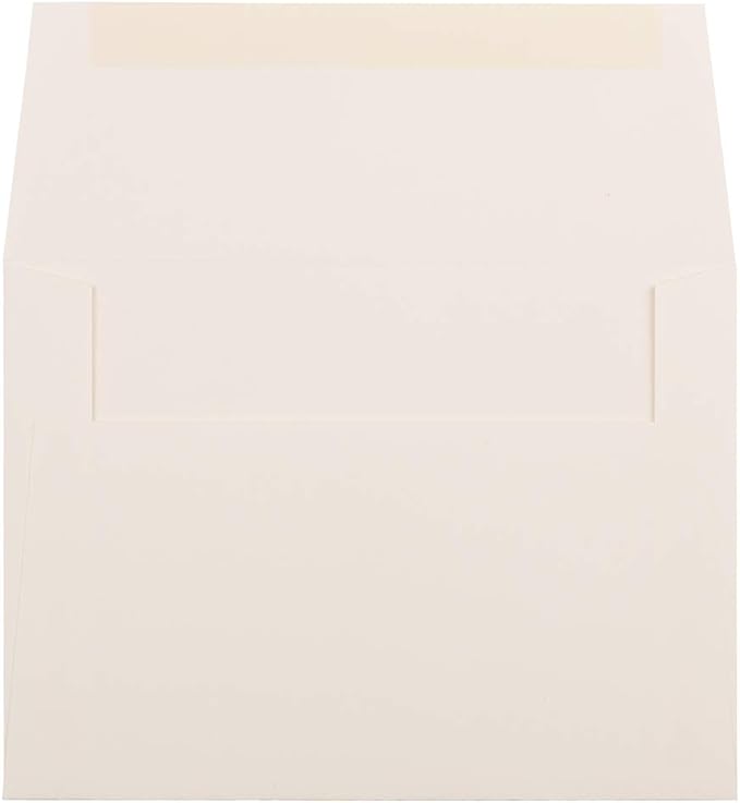 JAM PAPER A6 Strathmore Invitation Envelopes - 4 3/4 x 6 1/2 - Natural White Wove - 50/Pack