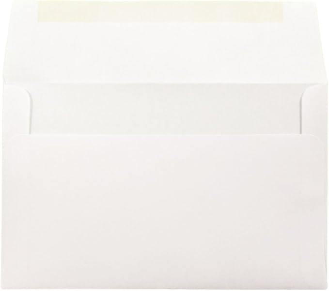 JAM PAPER A10 Strathmore Invitation Envelopes - 6 x 9 1/2 - Bright White Wove - 50/Pack