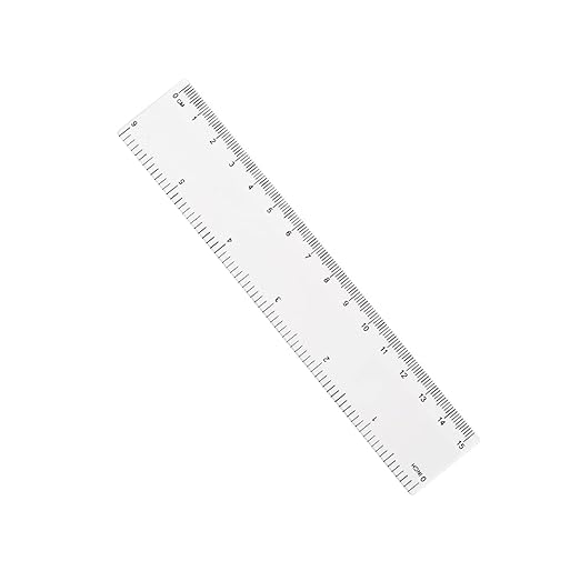 Ruler 6 Inch,Rulers for School,Rulers Bulk for Classroom,6 Pack for Kid(Transparent)