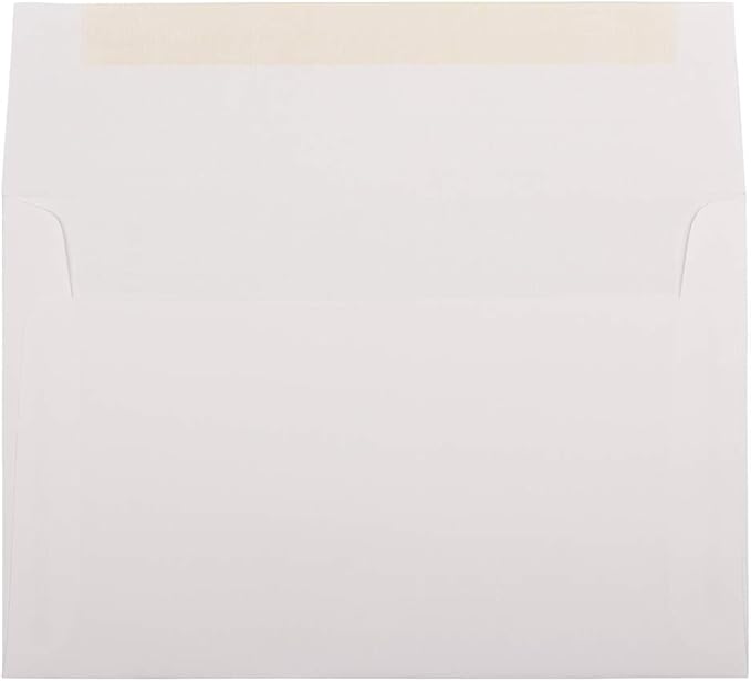 JAM PAPER A9 Strathmore Invitation Envelopes - 5 3/4 x 8 3/4 - Bright White Wove - 50/Pack