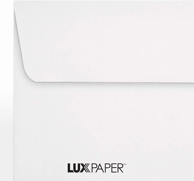 LUXPaper A7 Invitation Envelopes | 5 1/4" x 7 1/4" | White | 24lb. Text | 250 Qty
