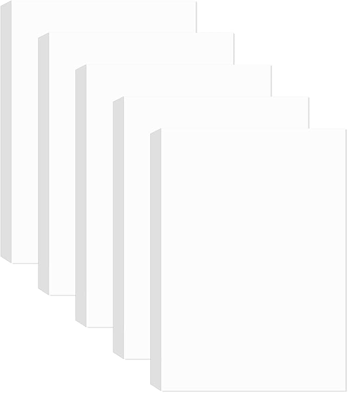 (5-Pack) Half Letter Blank Paper, 500 Sheets/1000 Pages Printer Paper, Copy Papers, 100gsm, White, 5.8'' x 8.2''