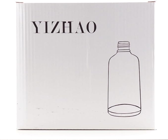YIZHAO Amber Glass Dropper Bottle 4oz, Tincture Bottles with Glass Dropper, for Essential Oils, Aromatherapy, Cosmetic, Laboratory, Pharmacy, Liquids, Travel –9 Pcs