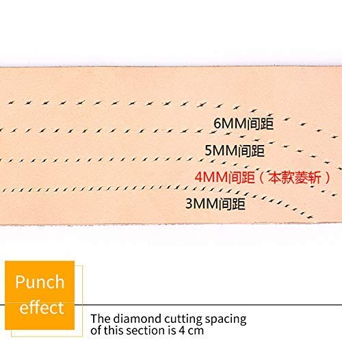 Alloy Steel 4pcs 5mm 1/2/4/6 Prong Lacing Diamond Stitching Chisel Hole Punches Tool,Sharp Pricking Iron Leather Craft Tool Sets DIY Handwork