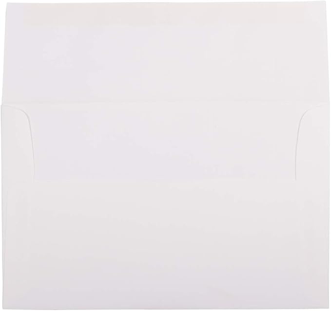 JAM PAPER A10 Strathmore Invitation Envelopes - 6 x 9 1/2 - Bright White Laid - 50/Pack