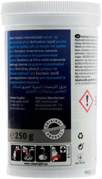 ILHAN GLOBAL TRADE Quick Descaler 250 gr Compatible with Bosch Neff Siemens Washing and Dishwasher Descaler 0311506 Washing and Dishwasher Cleaner Anti Limescale