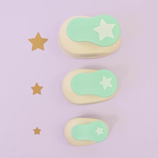 Craftelier - Star Hole Punch Set – 3/8", 5/8" & 1" Star Hole Puncher for Paper Crafts | Shape Hole Puncher for Scrapbooking, DIY Cards & Journals | Craft Punch Set for Paper