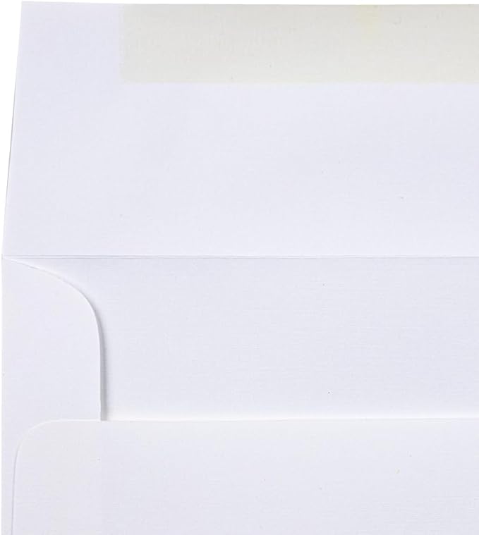 JAM PAPER #10 Business Strathmore Envelopes - 4 1/8 x 9 1/2 - Bright White Linen - 50/Pack