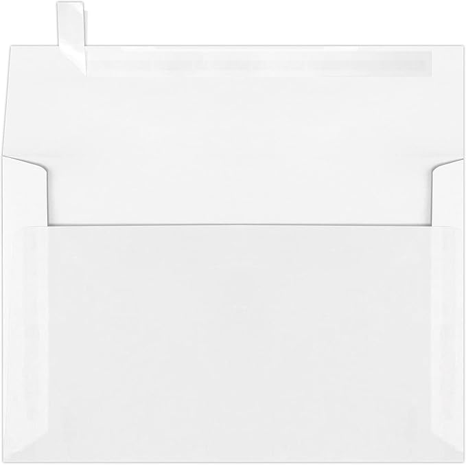 LUXPaper A9 Invitation Envelopes | Peel & Press | 5 3/4" x 8 3/4" | Clear Translucent | 30lb. Text | 50 Qty