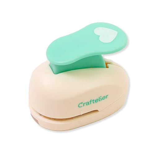 Craftelier - 5/8 Inch Heart Hole Punch with Lever Press | Hole Puncher for Paper Crafts | Heart Punch for Scrapbooking, DIY Cards & Journals | Hole Puncher for Paper & Cardstock.