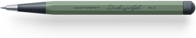 LEUCHTTURM1917 - Drehgriffel Mechanical Pencil - Refillable Writing Stylus with 0.7 mm HB Graphite Lead (Olive)