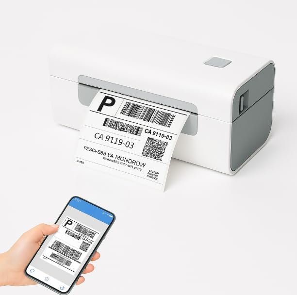 3nStar Direct Thermal Printer for Shipping Labels | 4x6 Product Labels | USB & Bluetooth | Wireless, Compact, Portable | Home & Business | LDT060B