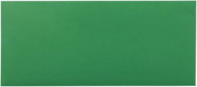 JAM PAPER #10 Business Colored Envelopes - 4 1/8 x 9 1/2 - Green Recycled - Bulk 1000/Carton