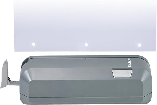 Bostitch Office Electric 3-Hole Punch, Dual Paper Loading, Heavy Duty, Jam-Free 20 Sheet Capacity, AC Adapter or Battery Powered, Space Saving, Grey, (EHP20-GRY)
