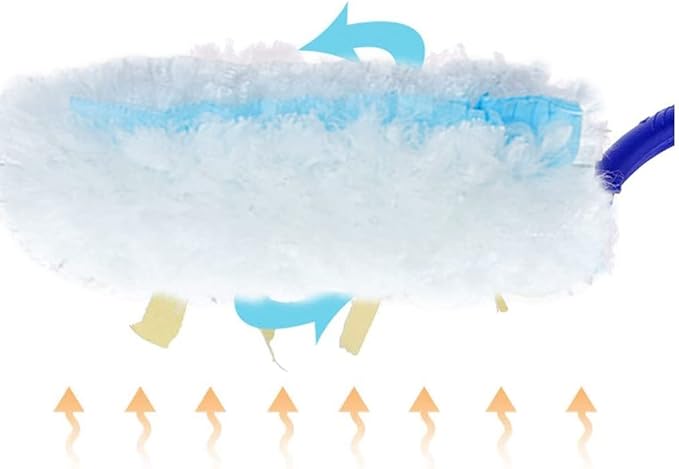 UKEENOR 360 Degree Dusters Multi Surface Duster Refills Kit Extender Handle (1 Long Handle to + 1 Short Handle + 12 Duster Refills)