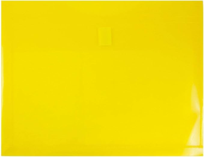 JAM PAPER Plastic Expansion Envelopes with Hook & Loop Closure - Letter Booklet - 9 3/4 x 13 with 1 Inch Expansion - Assorted Colors - 6/Pack