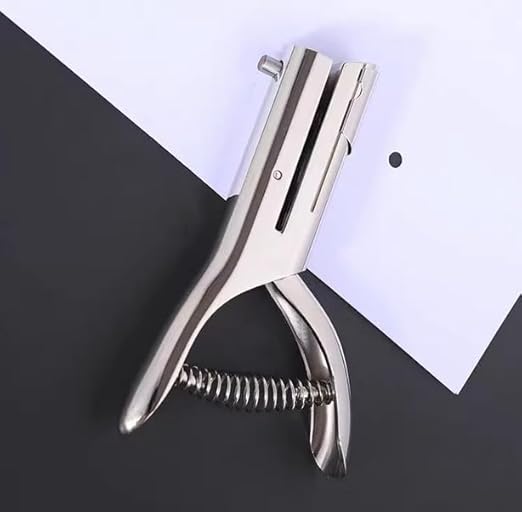 Single Hole Punch, Heavy Duty Hole Puncher Handheld Paper Punch Hole Puncher Single Small Hole Punch for Crafts Paper Cards Tags Scrapbook-1/4 inch (6mm)
