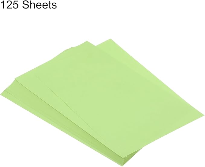 MECCANIXITY 125 Sheets A4 Colored Print Copy Paper 8.5" x 11" Origami Paper Printer Paper 80gsm for Printing, Document Copying, Art Craft, Light Green