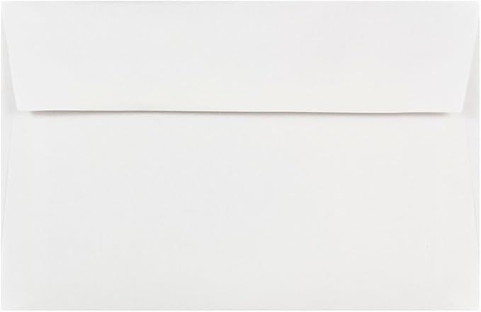 JAM PAPER A9 Invitation Envelopes - 5 3/4 x 8 3/4 - White - 50/Pack