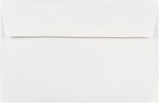 JAM PAPER A9 Invitation Envelopes - 5 3/4 x 8 3/4 - White - 50/Pack
