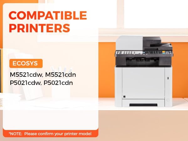 TK-5232 TK5232 Toner Cartridge 4Pack High Yield Replacement for Kyocera TK-5232K TK-5232C TK-5232M TK-5232Y Compatible with Kyocera ECOSYS M5521cdw P5021cdw P5021cdn M5521cdn Laser Printer Black Color