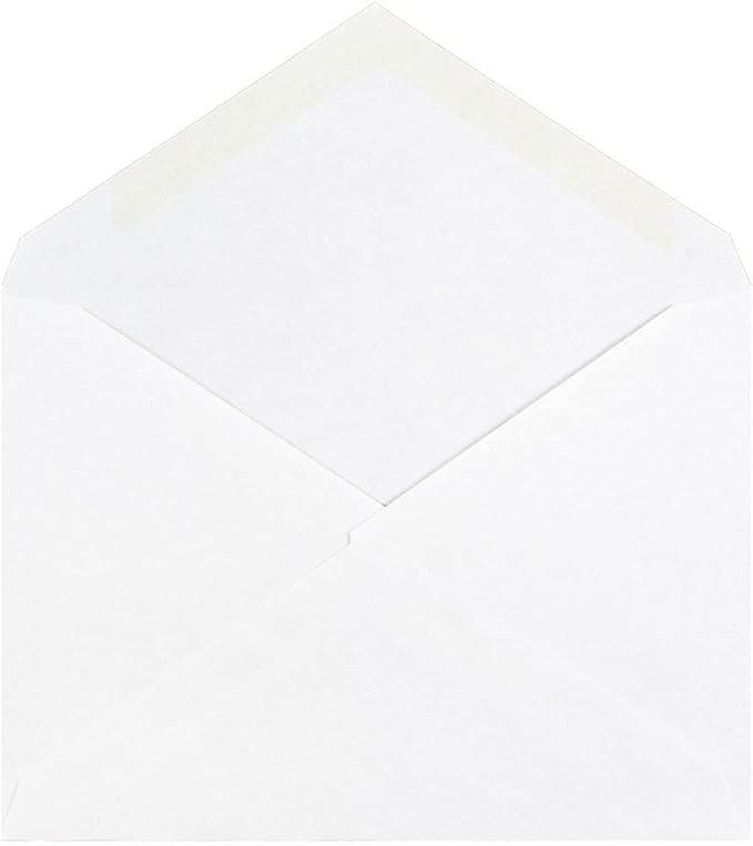 JAM PAPER A2 Invitation Envelopes with V-Flap - 4 3/8 x 5 3/4 - White - 50/Pack