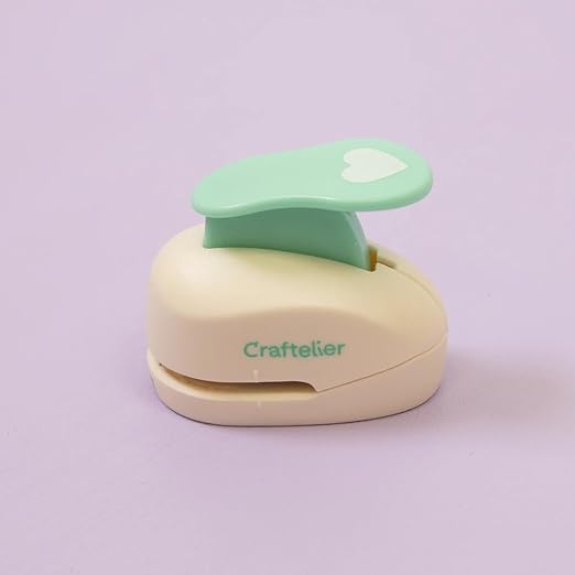 Craftelier - 5/8 Inch Heart Hole Punch with Lever Press | Hole Puncher for Paper Crafts | Heart Punch for Scrapbooking, DIY Cards & Journals | Hole Puncher for Paper & Cardstock.