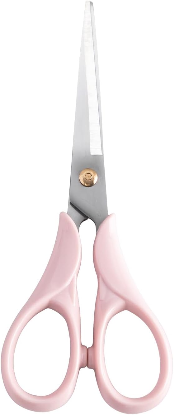 Honagu Professional Scissors - Stainless Steel Precision Blades, Non-Slip Ergonomic Handles for Crafting, Office, Fabric & DIY Projects (Pink)
