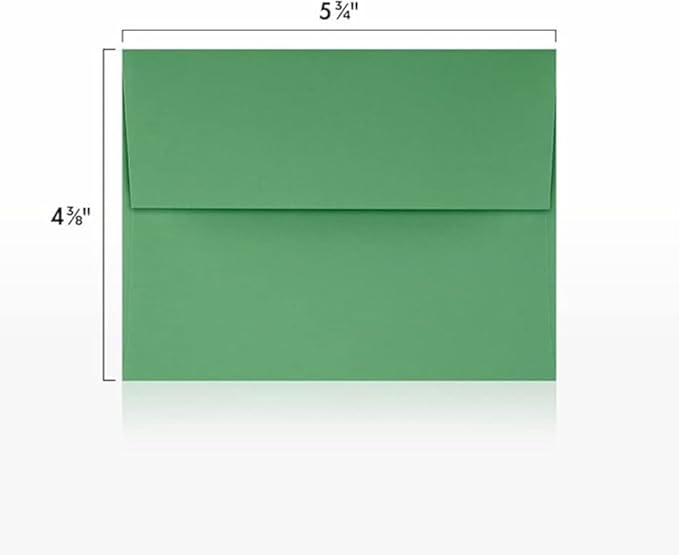 Limited Papers(TM) Green A2 Envelopes, 5 3/4 x 4 3/8 Inch, 100 Envelopes.