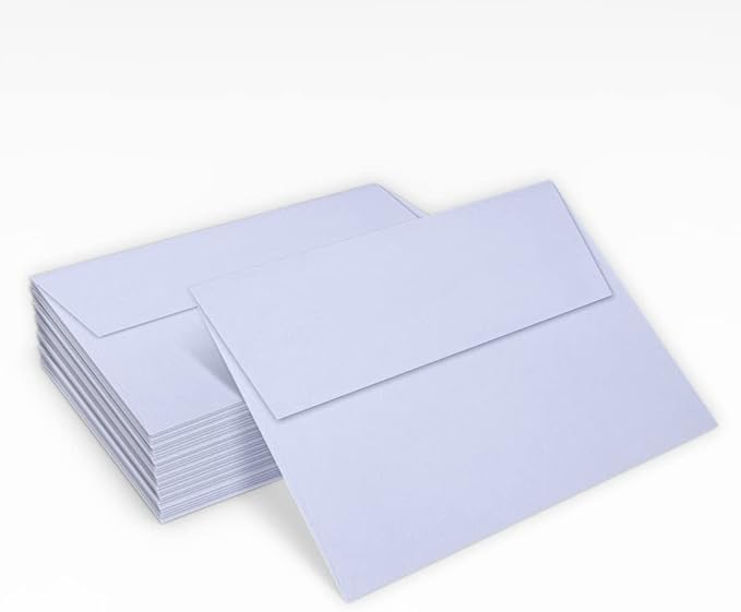 LUXPaper A7 Invitation Envelopes | Peel & Press | 5 1/4" x 7 1/4" | Lilac Purple | 80lb. Text | 50 Qty.