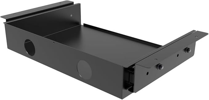 13 inch Under Desk Slide Out Storage Shelf, Sliding Under Desk Tray Drawer for Standing Desks, Workstations, Cabinet or Gaming