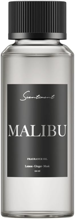 Scentiment Diffuser Oil- Malibu | Aromatherapy Home Fragrance | Inspired by Nobu® Hotel | Luxurious Scent with Notes of Lemon, Ginger, Musk (120 mL)