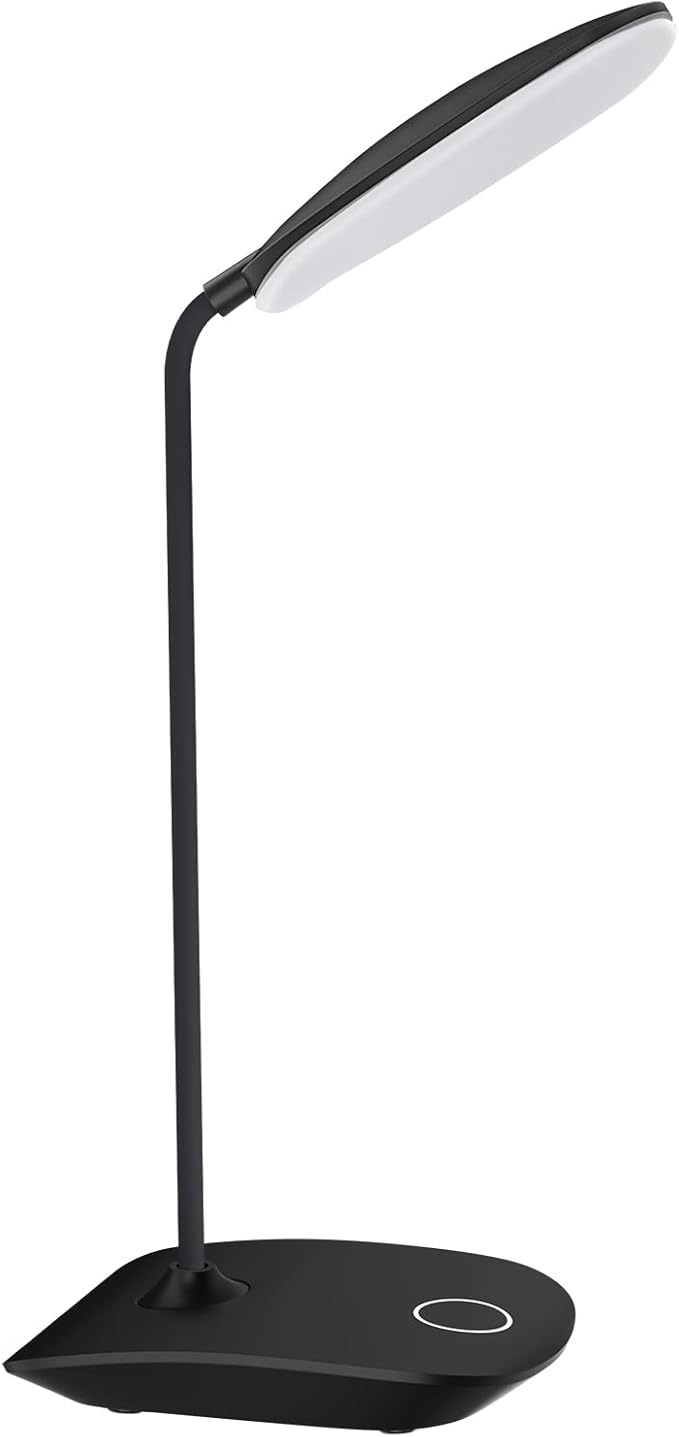 DEEPLITE LED Desk Lamp with Flexible Gooseneck 3 Level Brightness, Battery Operated Table Lamp 5W Touch Control, Compact Portable lamp for Dorm Study Office Bedroom, Eye-Caring and Energy Saving