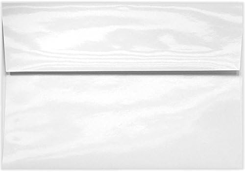 LUXPaper A7 Invitation Envelopes | 5 1/4" x 7 1/4" | Glossy White | 6pt. | 50 Qty
