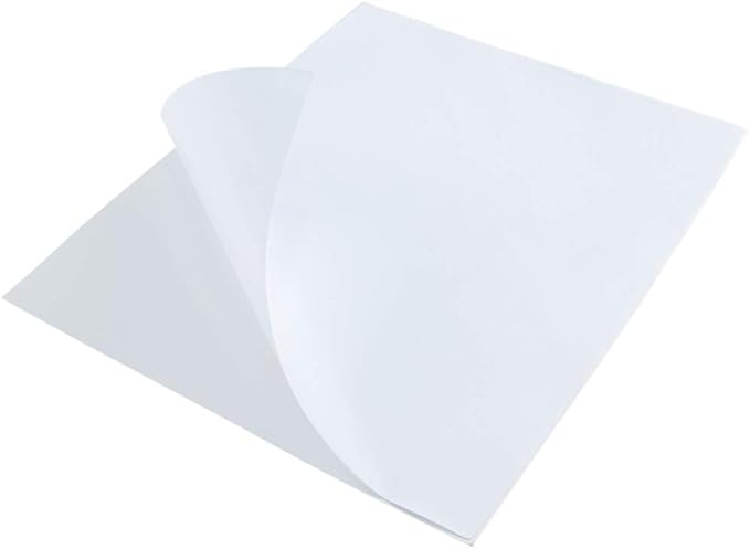 L LIKED 500 Sheet 8.5 x 11 Full Sheet Label, Matte, White Sticker Paper for Laser & Inkjet Printers (500 PCS)