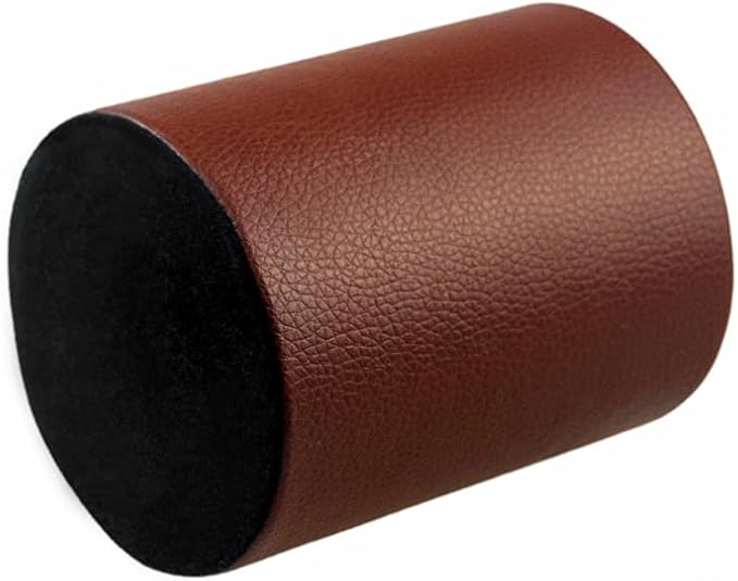 CXLE Pencil Holder Desk Organizer, PU Leather Pen Holder for Desk Decor Organizer Cosmetics Brush Holder for Teachers Students Storage Box Office Classroom(Brown)