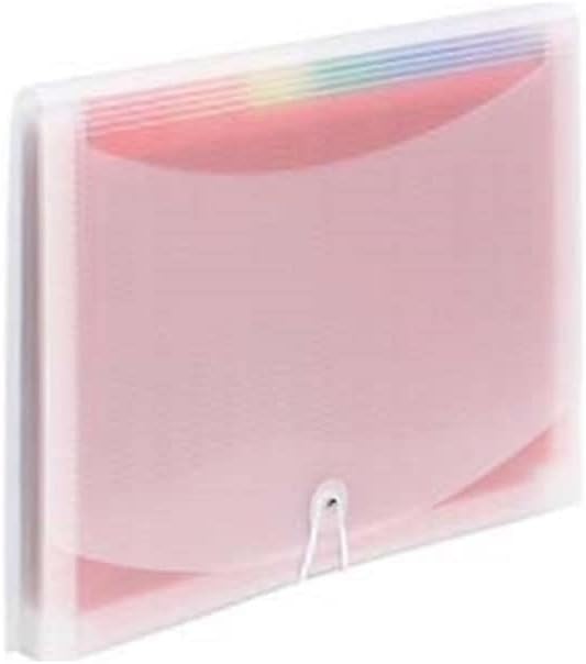 Smead Desktop Poly Expanding File Folder Organizer, Accordion File, Paper Document Storage, 12 Pockets, Flap and Cord Closure, Letter Size (70723) (Pack of 12)