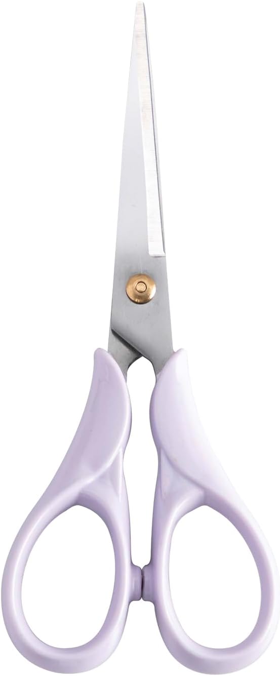 Honagu Professional Scissors - Stainless Steel Precision Blades, Non-Slip Ergonomic Handles for Crafting, Office, Fabric & DIY Projects (Purple)