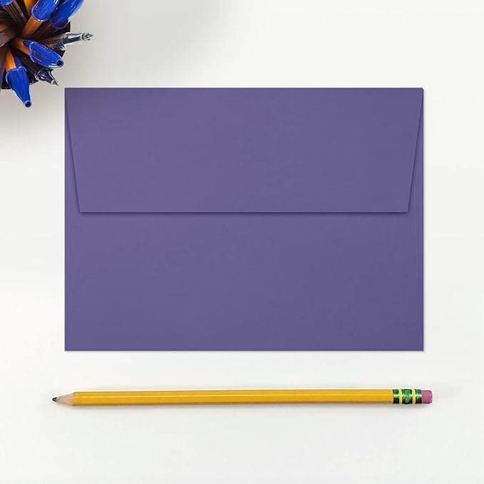 LUXPaper A7 Invitation Envelopes | Peel & Press | 5 1/4" x 7 1/4" | Wisteria Purple | 80lb. Text | 250 Qty