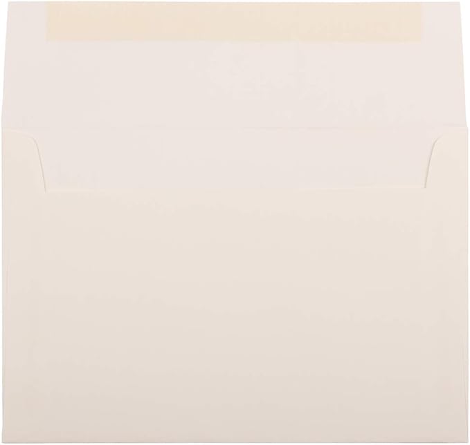 JAM PAPER A8 Strathmore Invitation Envelopes - 5 1/2 x 8 1/8 - Natural White Laid - 50/Pack