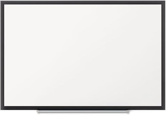 Quartet Magnetic Dry Erase White Board, 60"W x 36"H Whiteboard, Nano-Clean Surface Resists Ink Stains, Black Aluminum Frame (SM535B)