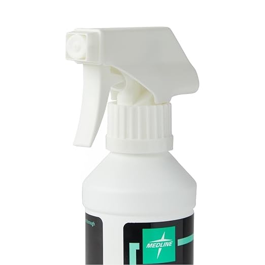 Medline Skintegrity Wound Cleanser (pack of 1), 16 ounce Spray Bottle, for wound cleaning, debridement, removing protein, pressure injuries, infected wounds, spray can be adjusted from mist to stream